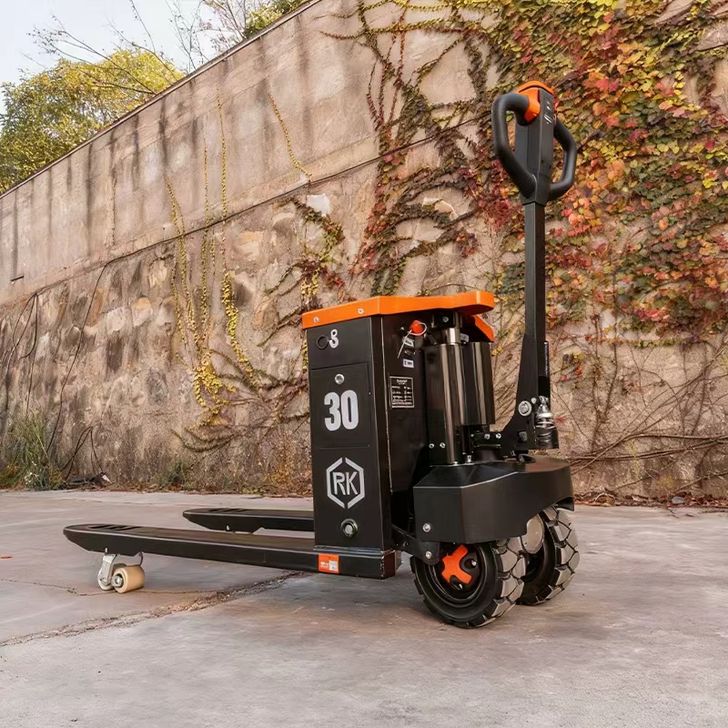 Electric Forklift - Two-Wheeled Off-Road Electric Pallet Truck Potholes