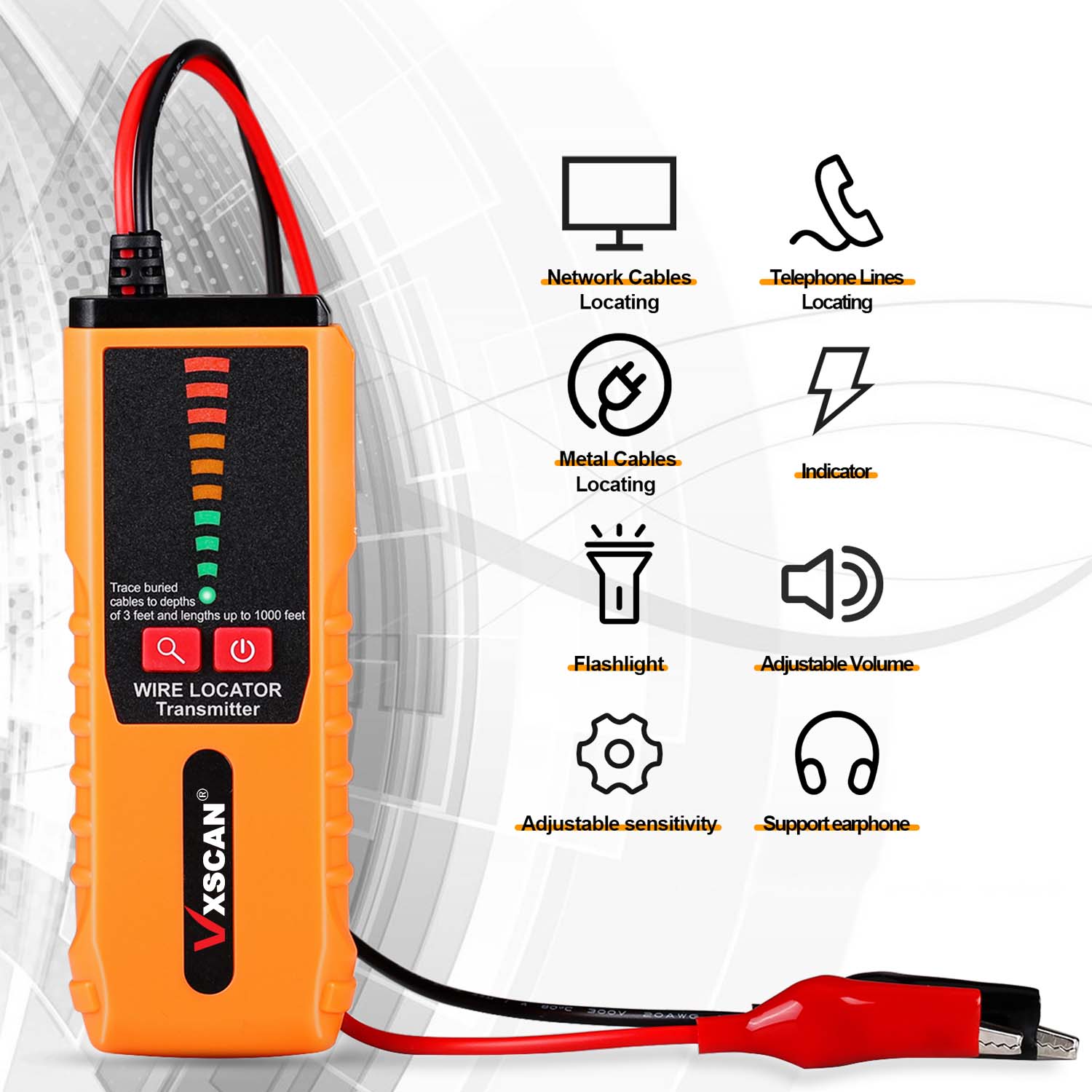 VXSCAN F04 Underground Wire Tr - Underground Cable Detector 评论和价格