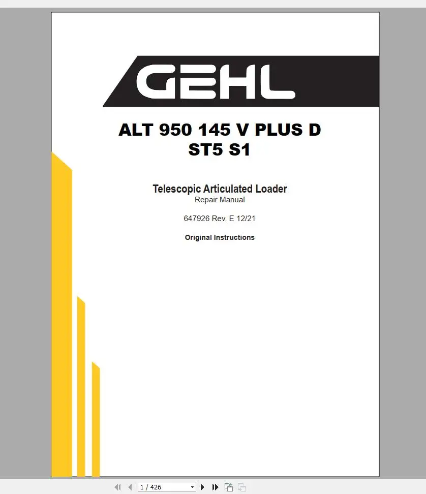 SpecDiag GEHL Machinery Heavy  - Heavy Equipment Electrical Pdf 评论和价格