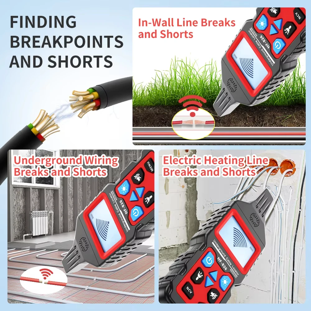 Noyafa NF-826 Wire Tracker Por - Underground Cable Detector 评论和价格